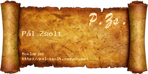 Pál Zsolt névjegykártya